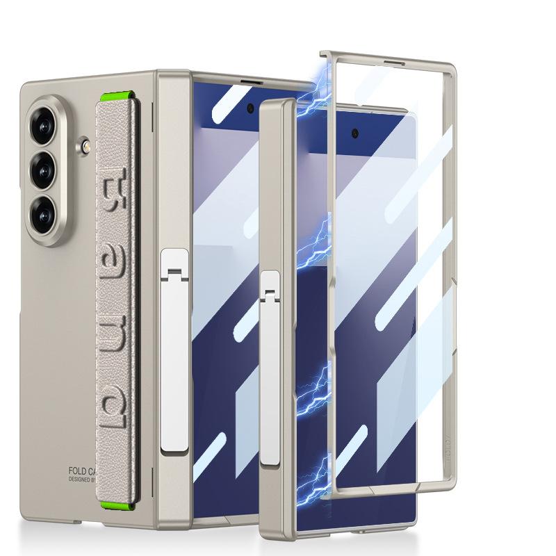 Подходит для чехла для мобильного телефона Samsung Z Fold7 Эластичный браслет-подставка Простая защитная крышка Вращающийся вал Чехол Пленка Ультратонкий Жесткий