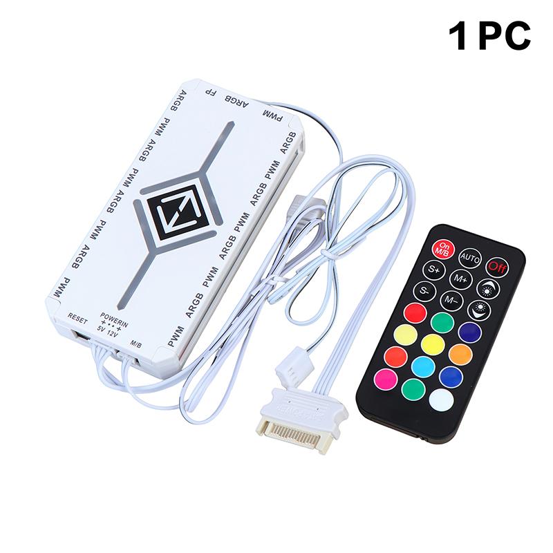 1-9 3-в-1 5В 3-контактный ARGB-контроллер Хаб вентиляторов охлаждения PWM Магнитный хаб с ARGB-контроллером 5В 3-контактный для корпуса ПК