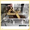 Просторная прозрачная акриловая клетка для хомяка с аксессуарами, жилище для песчанок, мышей, мелких домашних животных, дом для грызунов, хомяков