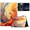 Для Lenovo Idea Tab Pro/Tab P12 Pro Gen 2 Кожаный чехол С рисунком Слоты для карт Подставка Автоматический сон/пробуждение Чехол для планшета