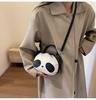 Сумка-кошелек с косым ремешком на одно плечо Panda, корейская версия простой и универсальной сумки-кошелек с косым ремешком, симпатичная сумка для студента, детская сумка 2024 года