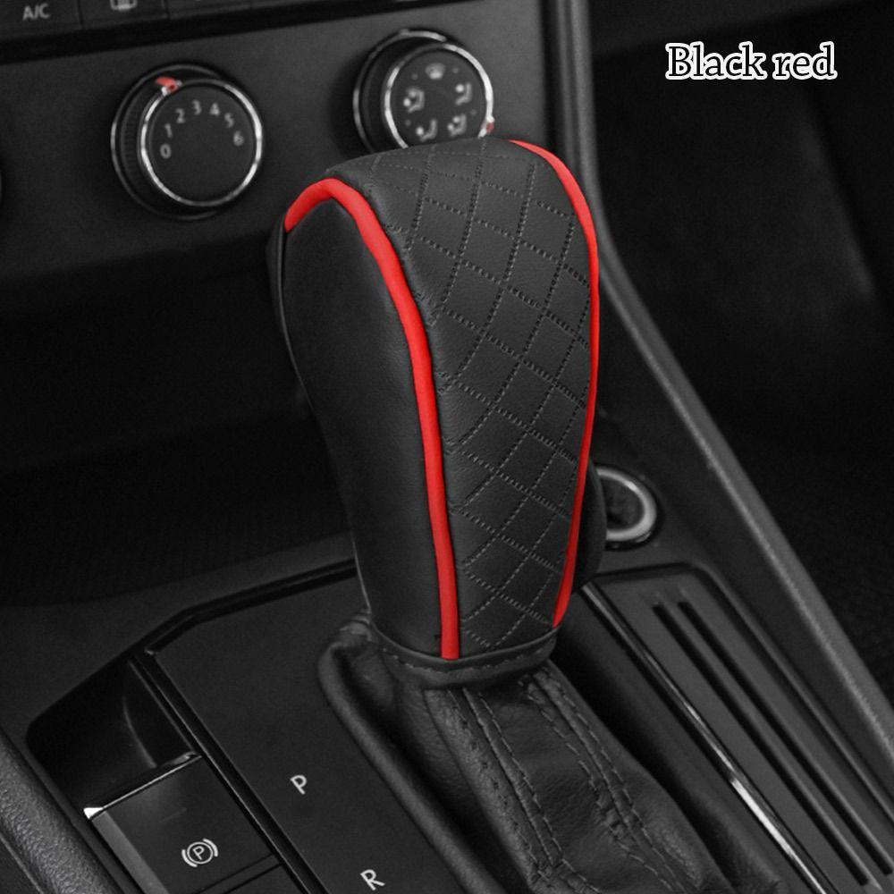 Кожаный чехол для ручки переключения передач автомобиля, нескользящий автомобильный аксессуар для интерьера, чехол для ручки переключения передач для автомобиля