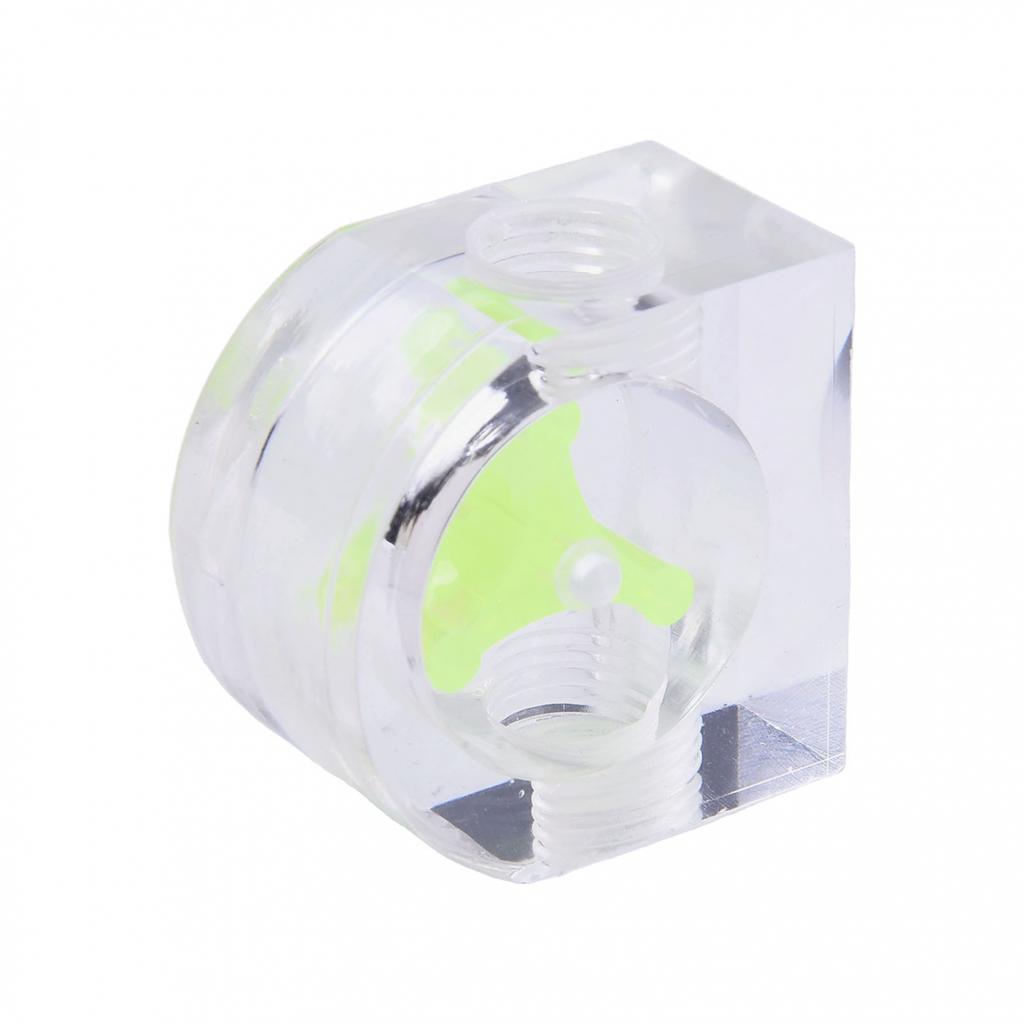1pc 2 Way Water Cooling Indicator Acrylic Transparent Flowing Meter G1/4 Thread