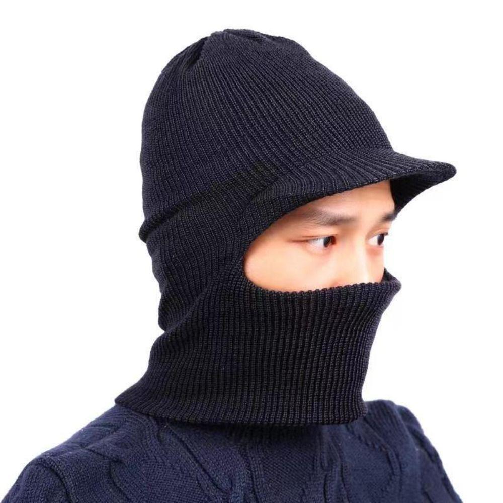 Windproof Scarf Cap Warm Ring Scarf Ski Mask Caps Fashion Knitted Winter Hat Cycling