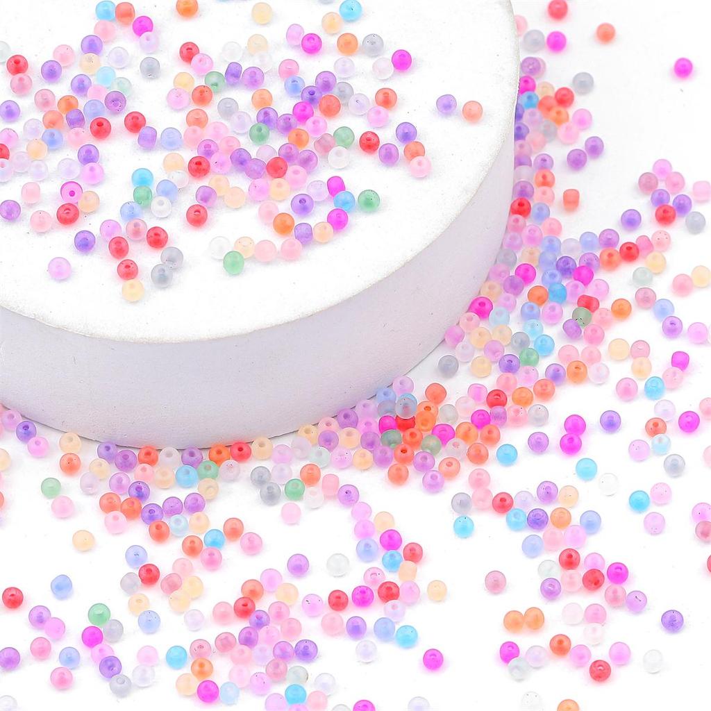 Высококачественные матовые стеклянные бусины-бисер разных цветов для изготовления украшений своими руками