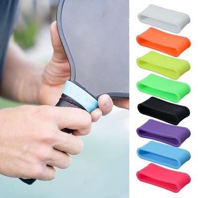 2 шт., эластичная ручка для бадминтона, ракетка для настольного тенниса, ручка, силиконовое противоскользящее кольцо, аксессуары для пиклбола