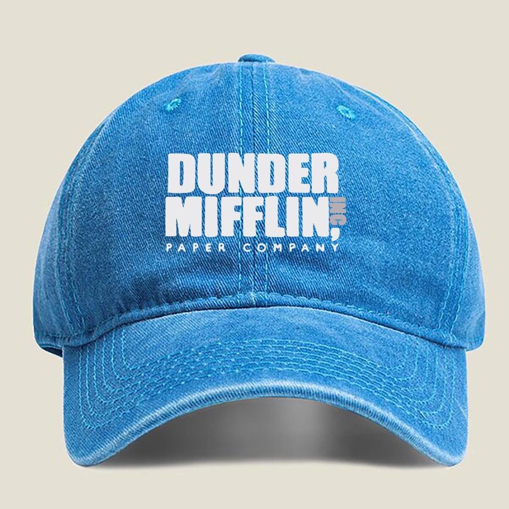 Dunder Mifflin Inc. Логотип Модная стираная бейсболка Кепка для активного отдыха на улице