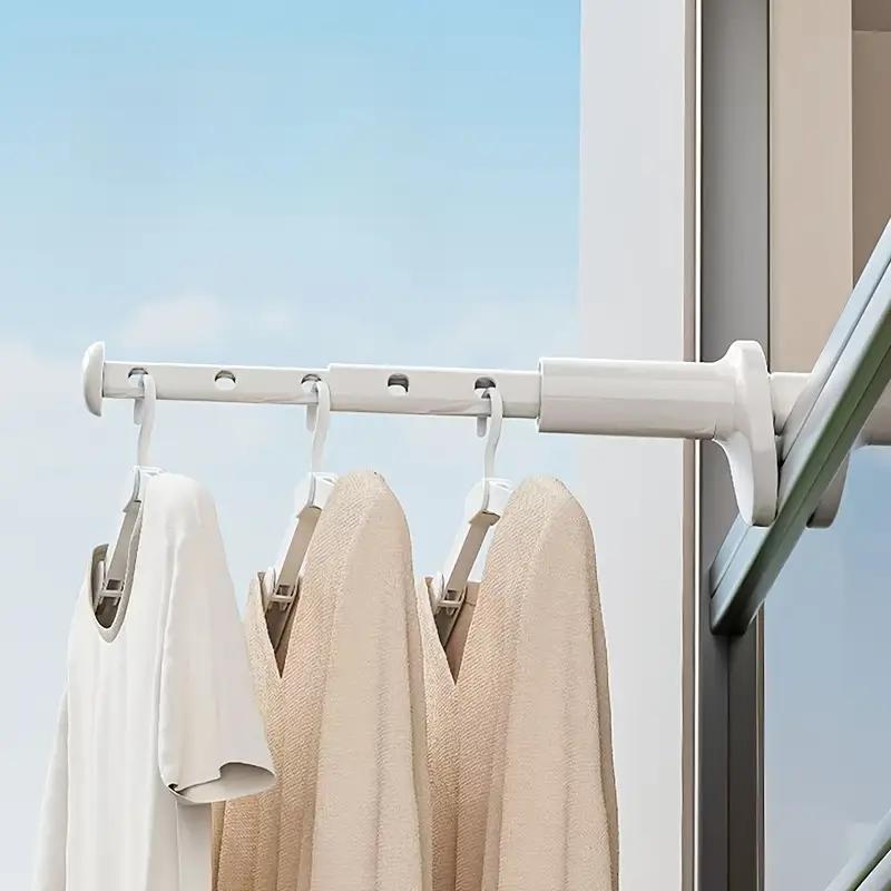 Thickened Portable Folding Hangers, Extendable Travel Clothes Drying Rack, Easy Install & Carry, Space Saving