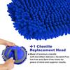 Anngrowy 62" Microfiber Car Wash Brush With Long Handle Car Washing Mop Kit Mitt Sponge Car Cleaning Supplies Kit Duster RV Washing Car Brush