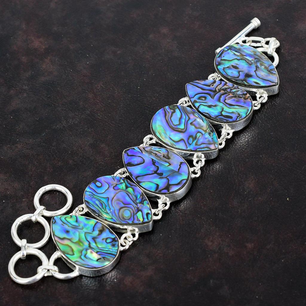 Браслет из раковины абалона, браслет из серебра 925 пробы, браслет ручной работы с драгоценным камнем, браслет с регулируемой цепочкой, новый браслет, подарки на помолвку