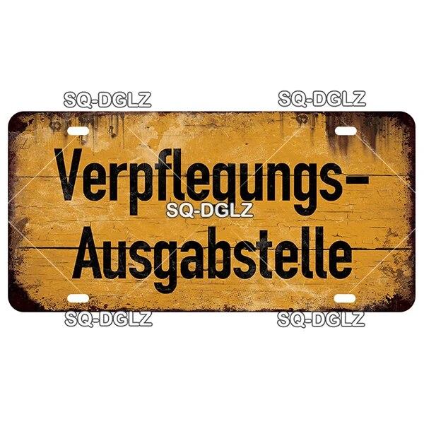 SQ-DGLZ Paris Bangde Road License Plate Warning Tin Sign State Wall Decoration Metal Sign Home Decor Painting Plaques Art Poster