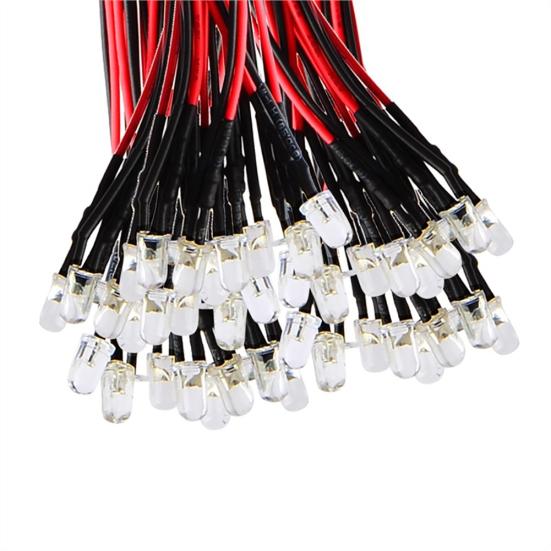 10 шт. 20 см 3 мм/5 мм Кабель Лампочка Предварительно подключенная Светодиодная лампа DC Светоизлучающий диод Свет