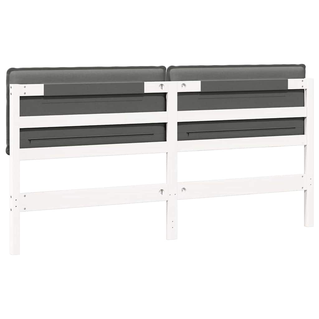Upholstered Headboard with Headboard in White and Light Grey 180 cm