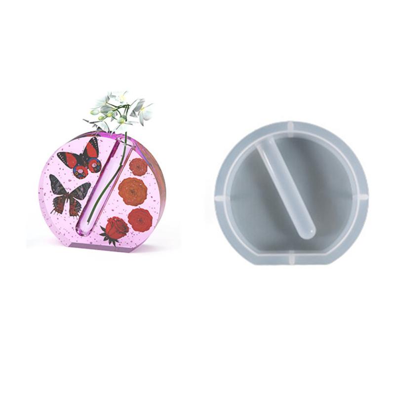 Силиконовая форма для литья смолы с пробирками для гидропоники/цветов, домашнего офиса, рабочего стола