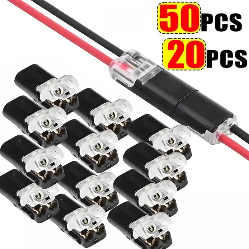 20/50pcs Car Electrical Connector Wire Cable Automotive Electrical Connectors Strip Terminal Connection 2 Pin Way Plug