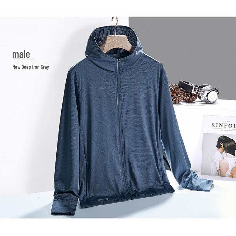 Летние рубашки Ice Silk UPF50+ с длинным рукавом и защитой от солнца для пар