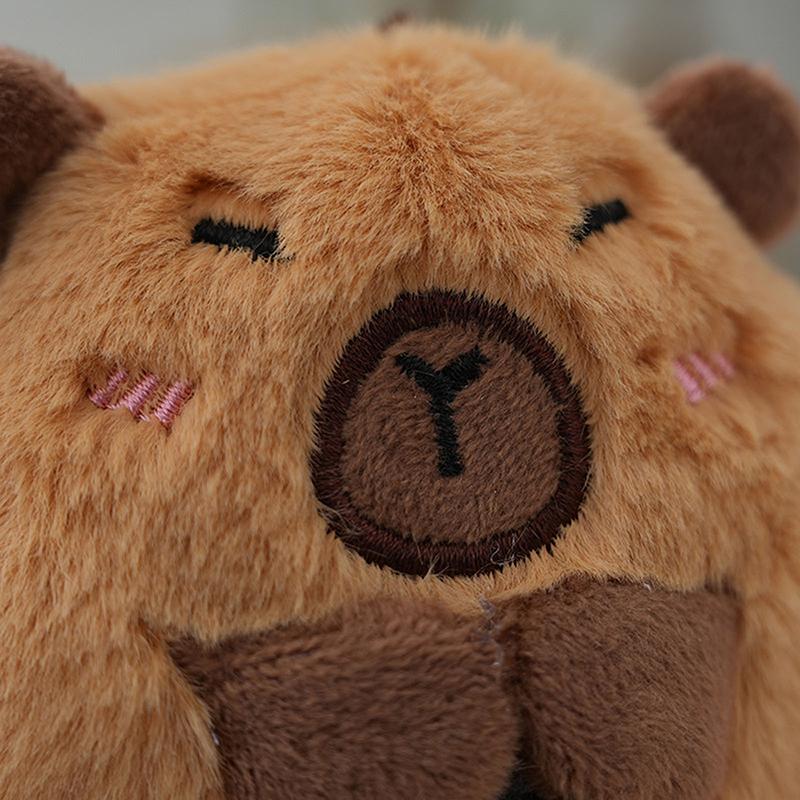 Милая мультяшная подвеска в виде капибары, плюшевая игрушка, сумка для куклы, подвесные украшения, настольные украшения для куклы, подвеска для автомобиля, милая кукла-брелок в виде капилы