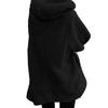 Womens Solid Oversized Zip Down Hooded Coat Cardigans Outwear With Pocket