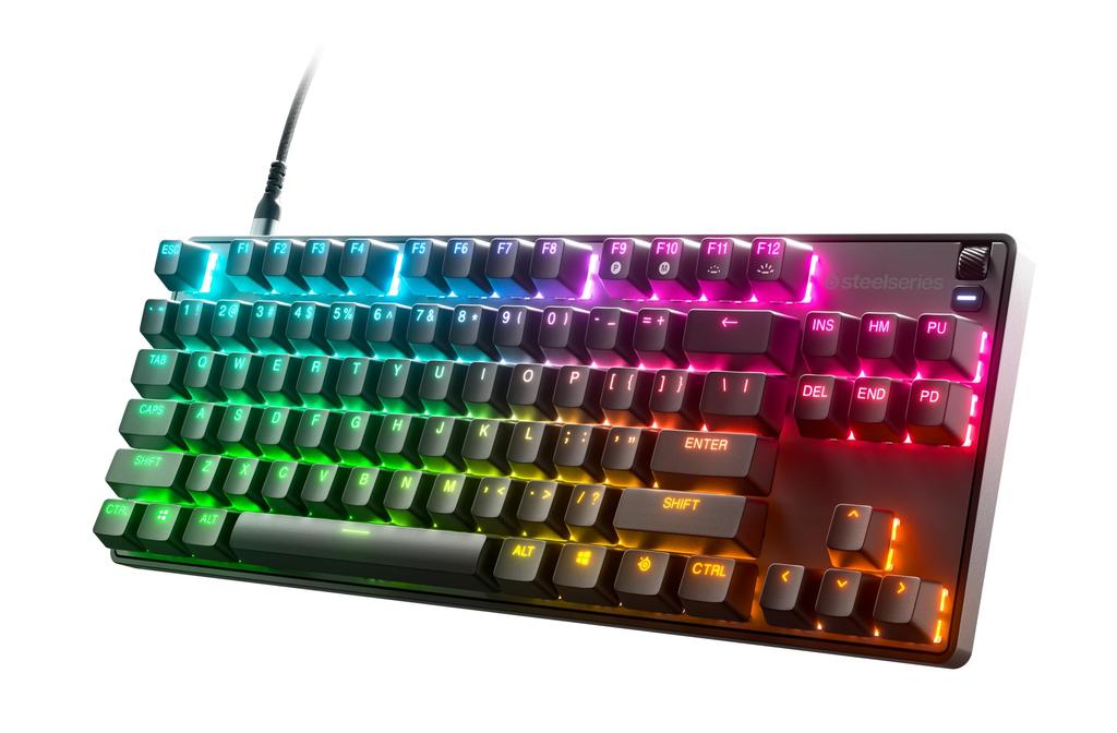 SteelSeries Gaming Keyboard Tenkeyless Apex 9 TKL US Wired English Layout Response Time Actuation Point Settable OptiPoint Optical Switch Heavy Duty