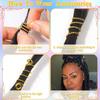259pcs Gold Hair Ring Hair Cuffs Clips Mixing Braiding Hair Strings  for Women Girls