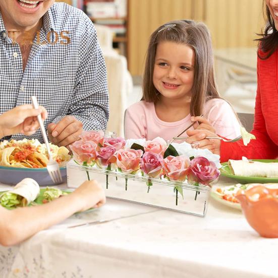 Держатель для цветов Прямоугольная декоративная экологически чистая полезная акриловая коробка Держатель для цветов Декор стола