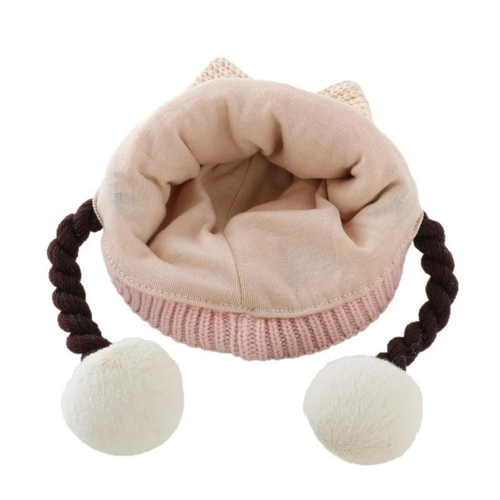 Bow Decor Beanie Hat Soft Warm Winter Cap Cute Knit Hat Winter Season