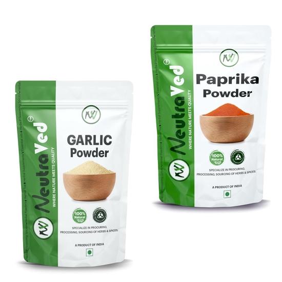 NeutraVed Paprika Garlic Powder 100% Pure Powder | Ready to use (100g x 2) = 200g