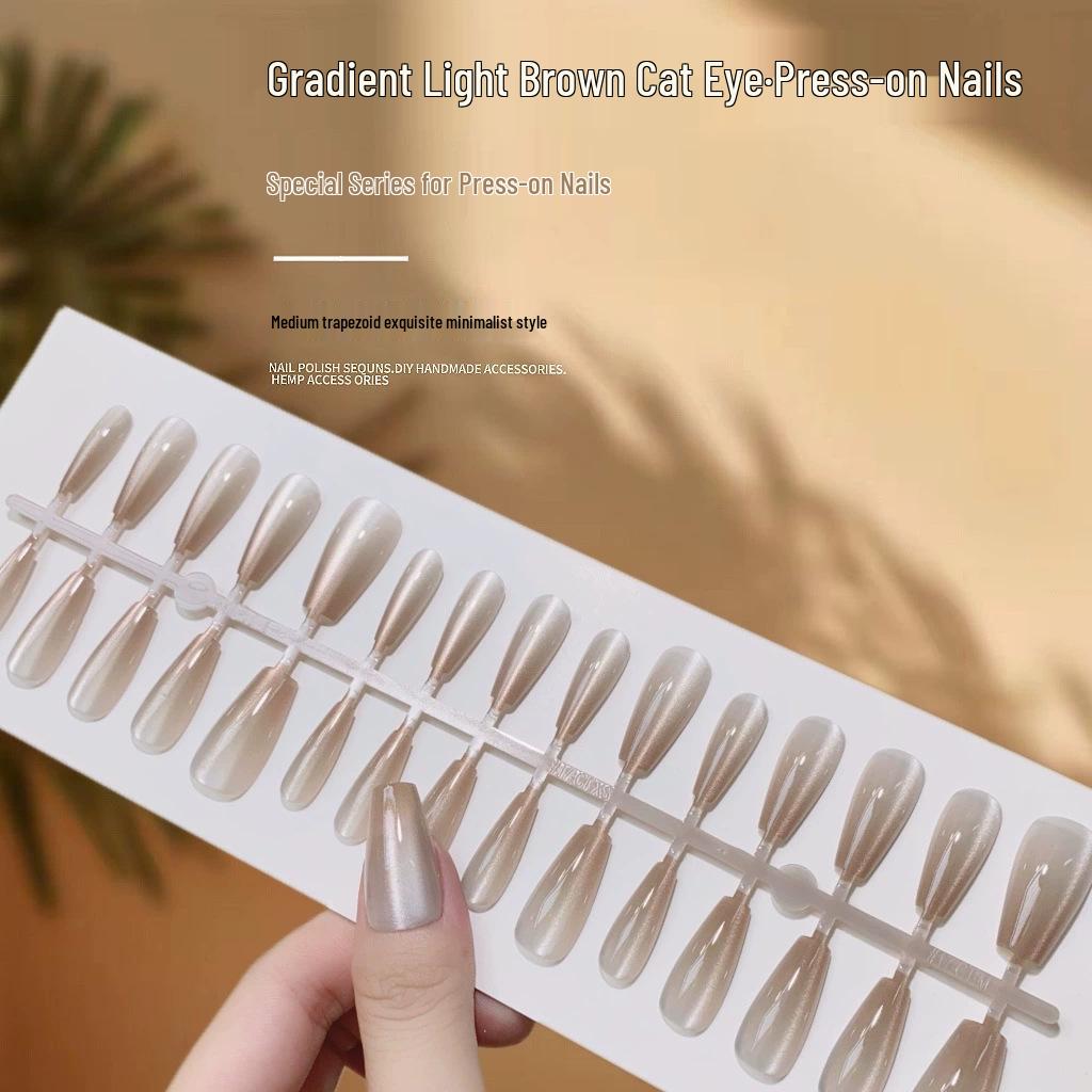 Spring Collection Cat Eye High-End Wearable Nails - Pre-Finished, Stylish Fake Nails (Styles 363-460)