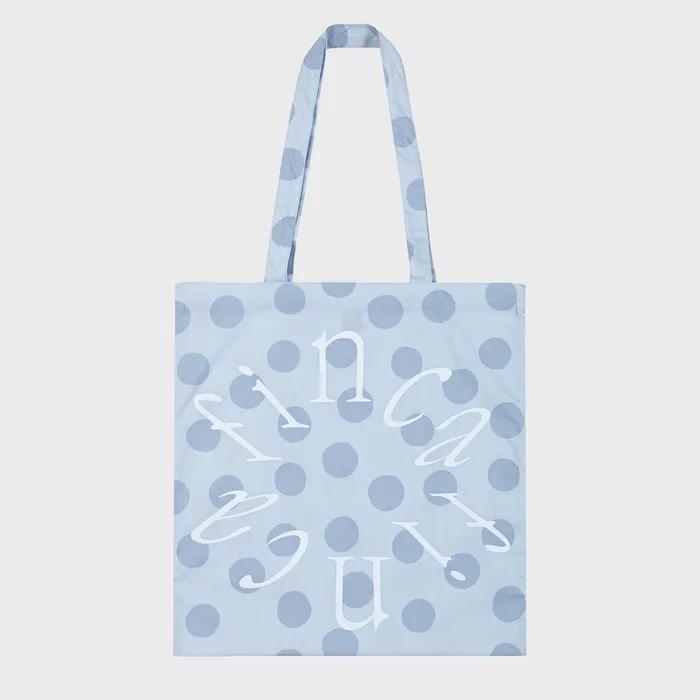 Big Logo Eco Bag_Powder Blue Ugly Dot