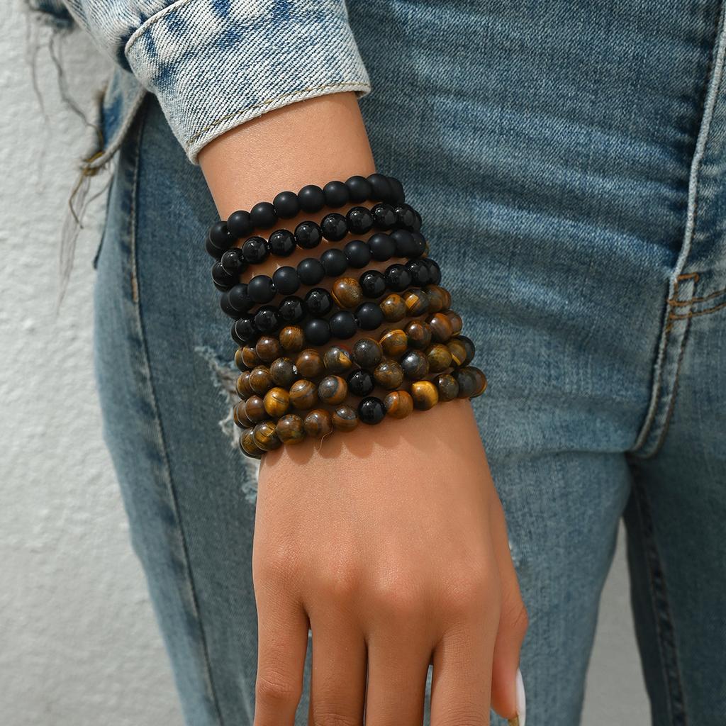 2025 новый модный ретро женский браслет персонализированный натуральный камень плетеный дизайн бисерный браслет универсальный браслет