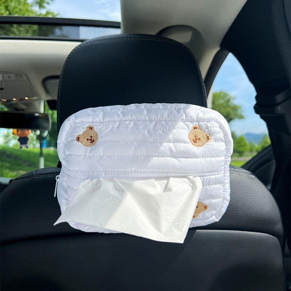 Универсальный автомобильный держатель для салфеток Кавайный подвесной бумажный ящик Кейс для хранения бумаги Домашнее украшение