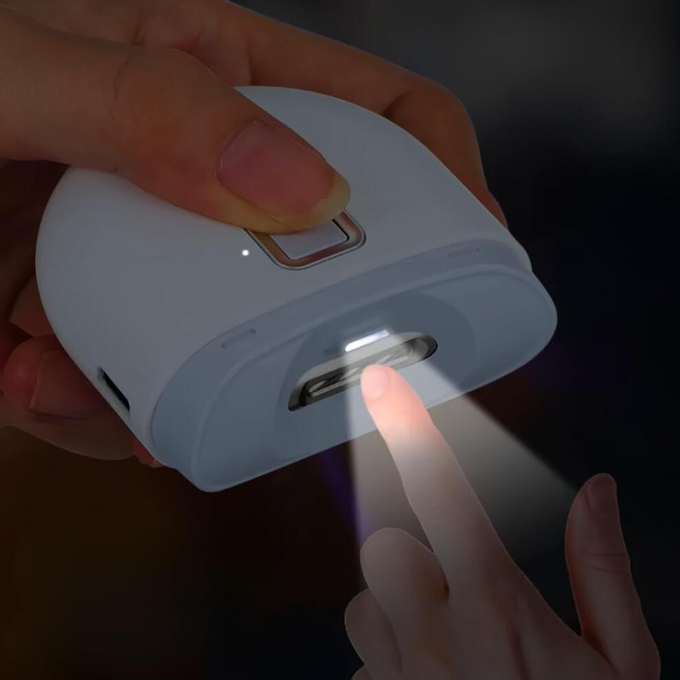 Electric Nail Clipper USB Rechargeable with LED Light and Clippings Catcher for Travel Use