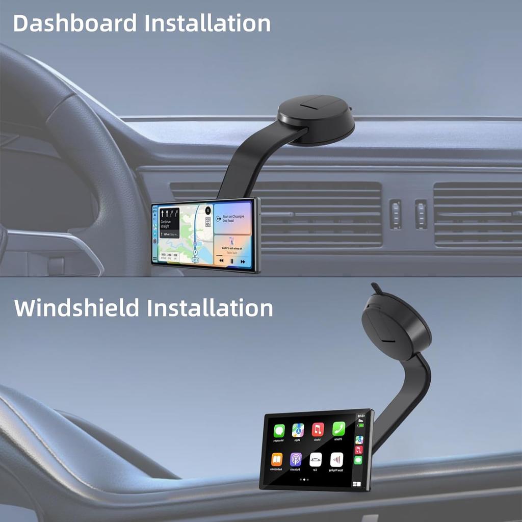 Крепление на присоске для экрана CarPlay, регулируемый рычаг из алюминиевого сплава, низкопрофильное крепление на приборную панель с диском с сильным клеем 78 мм для любого автомобильного дисплея