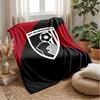 Bournemouth Football Print Flannel Blanket, Soft Warm Lightweight Throw Blanket for Sofa Bed Camping