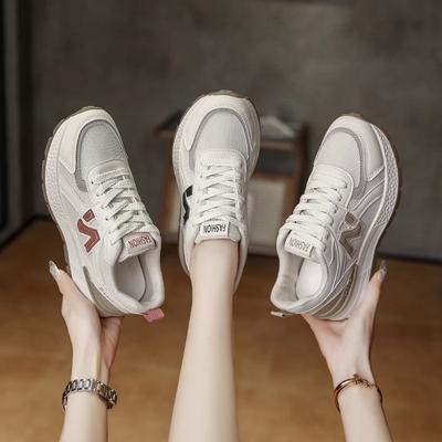 Кроссовки на толстой подошве с N-символом «Форрест Гамп» женские весна-осень 2025 корейская версия супер огненные папины кроссовки повседневные беговые кроссовки-маффины