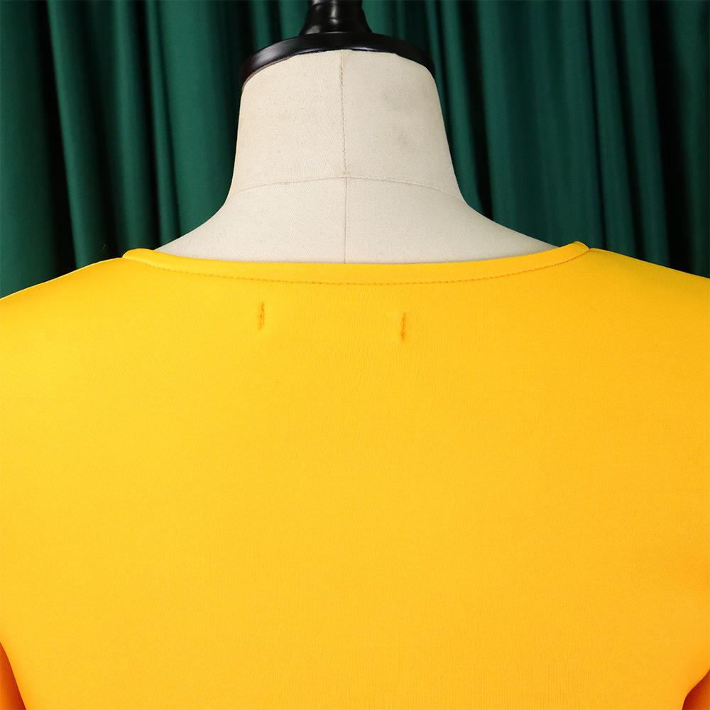 Летнее женское платье больших размеров с расклешенными рукавами и v-образным вырезом, модное темпераментное платье с большой юбкой и подолом