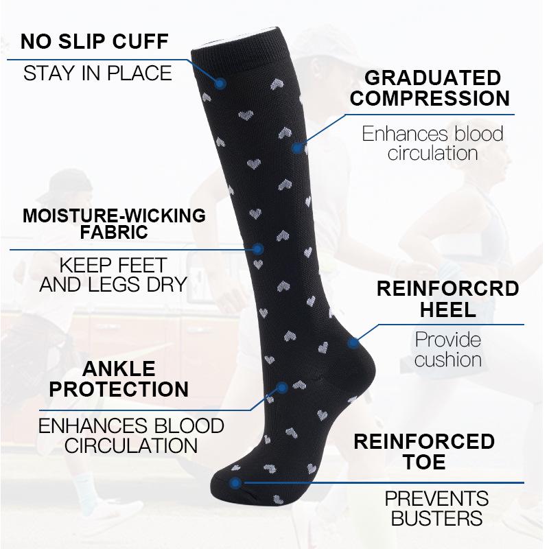 Осенние женские европейские и американские спортивные компрессионные гольфы до колена, высокоэластичные утягивающие гольфы для икр