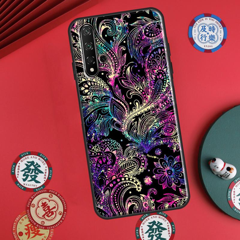Индийская Цветочная Хна Мандала Для Huawei P20 P40 P30 Lite P60 Pro Nova 12s 11i 12i 10 9 SE 5T Y91 Y90 Y60 Y70 Y72 Y61 Чехол