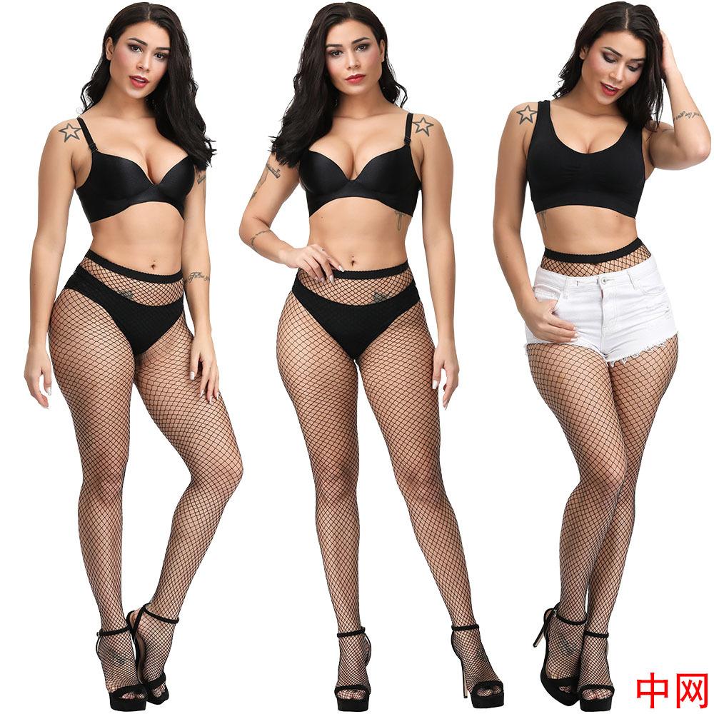 European and American style ultra-elastic plus-size fishnet pantyhose, unbreakable mesh, hot-selling item