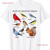 How To Identify Birds Funny Identification Birdwatcher T Shirt Vintage Washed Designer Clothes Stretched Comfortable Homme