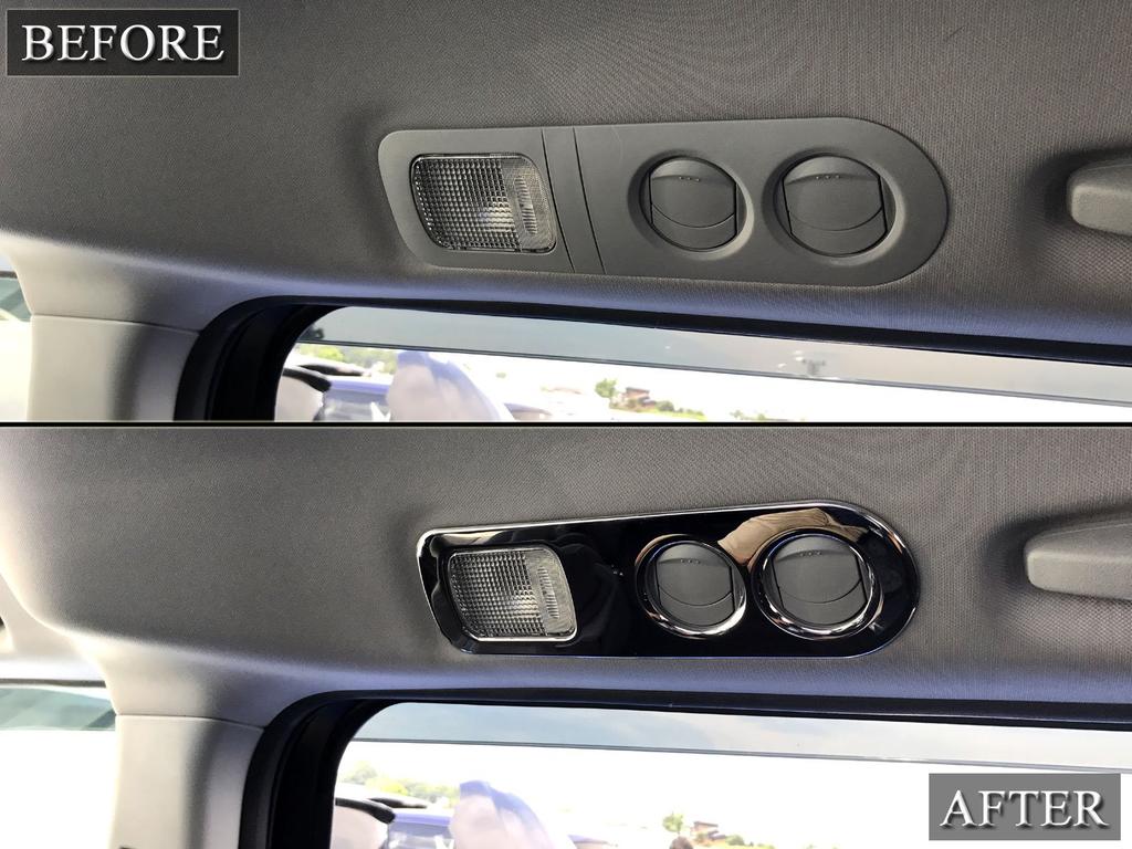 BRIGHTZ Finish Stainless Steel Plated Rear Air Conditioning Rings for Honda Elysion Prestige RR Compatible with and RR6 and Ultra-High (4-Piece Set)