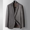 Весна и осень Тенсель Шерсть Деловой однобортный пиджак для людей среднего возраста и молодежи в корейском стиле