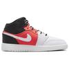 Air Jordan 1 Mid SE GS White Infrared Kids Sneakers Black Infrared-23 FB4417-016