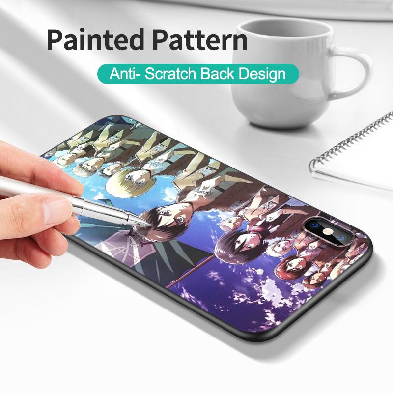 Черный чехол из ТПУ для Samsung Galaxy A50 50S A30S A10 A01 A11 A21S A31 A41 A51 A71 Чехол Attack on Titan