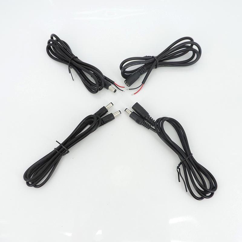 1x черный 5,5 мм x 2,1 мм удлинитель постоянного тока, провод «папа-папа», «мама», 2-проводной разъем для светодиодной ленты камеры видеонаблюдения