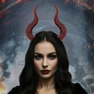 Готические Регулируемые Ободки с Рогами Дьявола Элегантный Аксессуар для Волос Для Женщин Мужчин Вечеринок Свадеб
