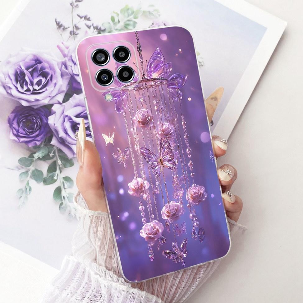 Transparent For Samsung M33 5G Case Cover Cute Cat Fashion Butterfly Funny Painted Casing For Samsung Galaxy M33 5G M336B M336K