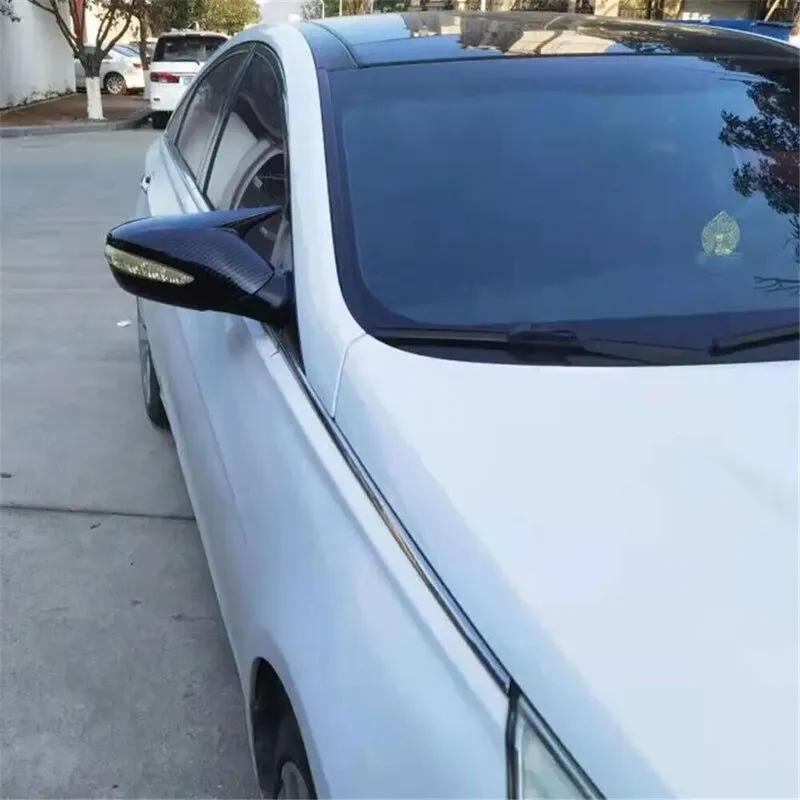 Для Hyundai Sonata DN8 2011 2012 2013 2014 Автомобильное Зеркало Заднего Вида Боковое Зеркало Крышка Колпачок Крыла Наружная Дверь Клейкая Накладка ABS Карбон