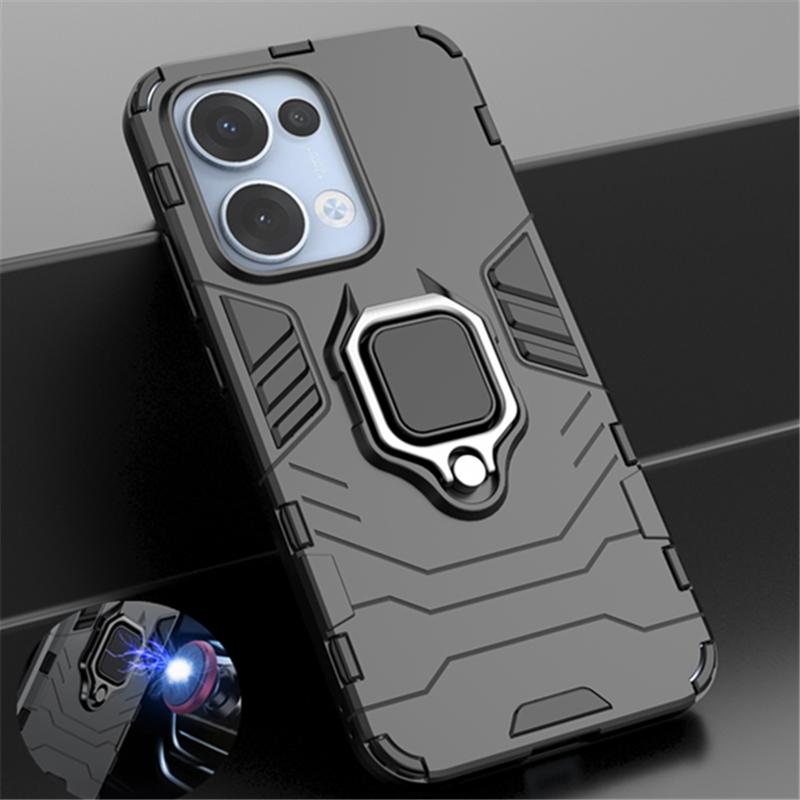 Для Reno 13 Pro 5G чехол противоударный бронированный металлический чехол-кольцо для OPPO Reno13 Pro Reno13Pro 5G магнитный автомобильный держатель чехол для телефона
