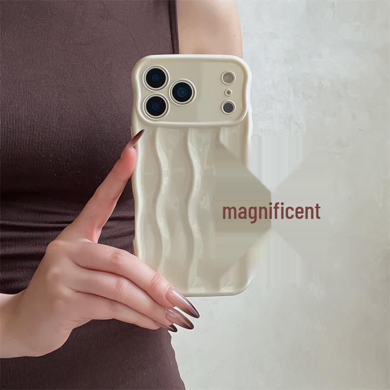 Мягкий чехол с 3D-волновым узором для iPhone 13-17 Pro Max